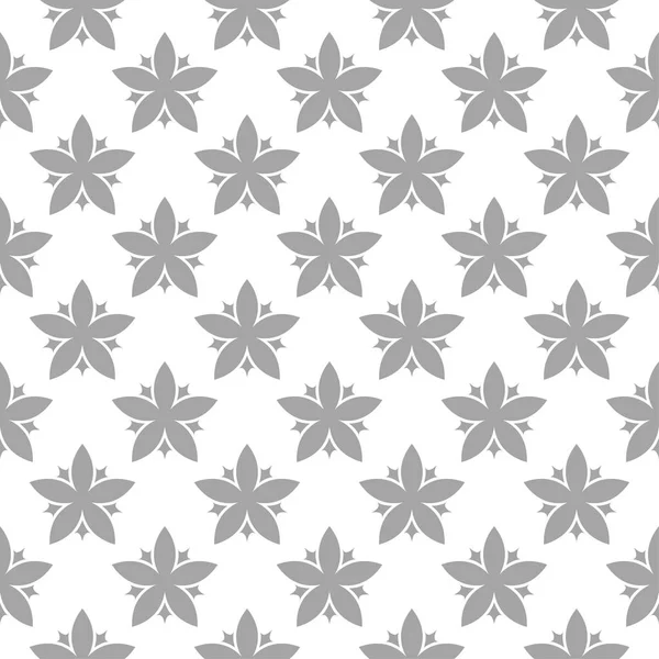 Beyaz arka plan üzerine açık gri çiçek süsleme. Tekstil ve duvar kağıtları için seamless modeli