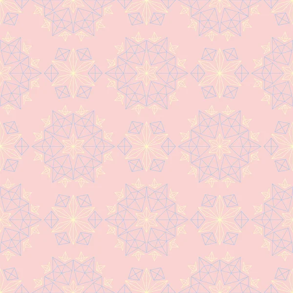 Çiçek seamless modeli. Soluk pembe arka plan duvar kağıtları, Tekstil ve kumaş için ışık mavi ve sarı çiçek öğeleri