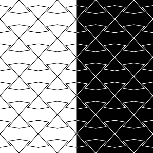 Siyah ve beyaz geometrik süsler. Web, Tekstil ve duvar kağıtları için dikişsiz desen seti
