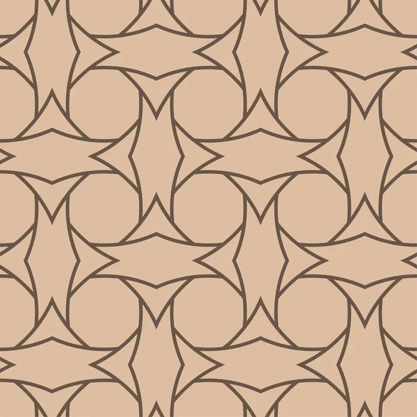 Bej ve kahverengi geometrik süsleme. Web, Tekstil ve duvar kağıtları için seamless modeli