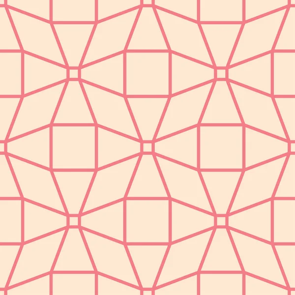 Ornament Geometric Roșu Bej Model Fără Sudură Pentru Web Textile — Vector de stoc