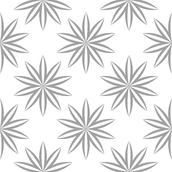 Licht Grijze Floral Element Witte Achtergrond Naadloze Patroon Voor Textiel — Stockvector