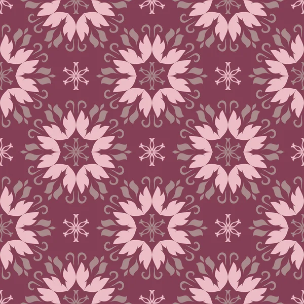 Çiçek seamless modeli. Mor kırmızı arka plan duvar kağıtları, Tekstil ve kumaş çiçek tasarım öğeleri ile