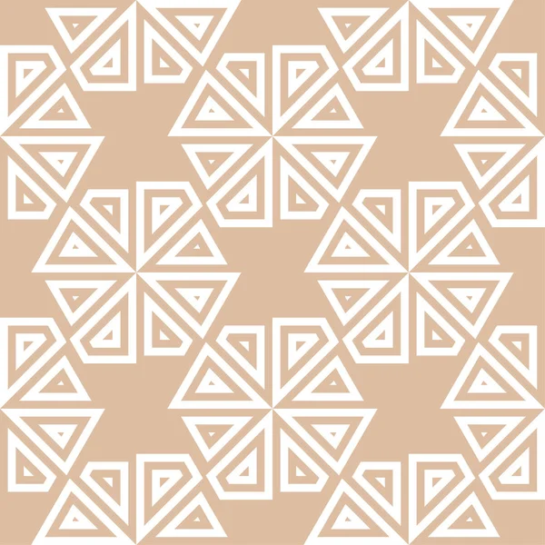 Bej ve beyaz geometrik süsleme. Web, Tekstil ve duvar kağıtları için seamless modeli