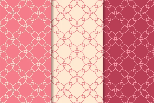 Web, Tekstil ve duvar kağıtları için dikey Dikişsiz desen kiraz kırmızı geometrik dizi