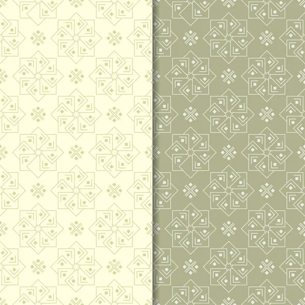 Zeytin yeşili çiçek arka planlar. Tekstil ve duvar kağıtları için dikişsiz desen seti