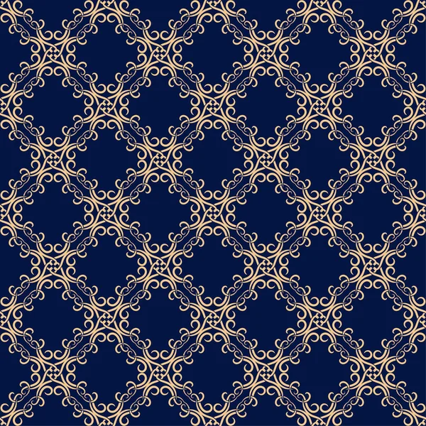 Tekstil, kumaş veya duvar kağıtları için soyut seamless modeli. Altın mavi arka plan
