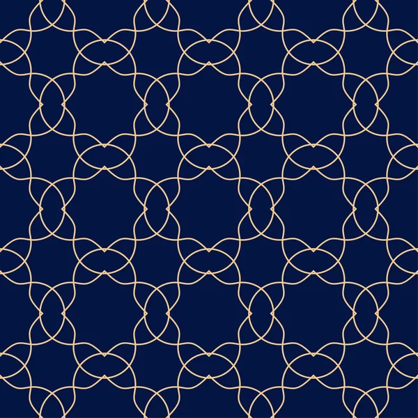 Altın mavi geometrik süsleme. Web, Tekstil ve duvar kağıtları için seamless modeli