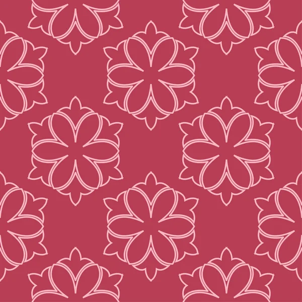 Kırmızı çiçek sorunsuz arka plan. Tekstil ve duvar kağıtları için dekoratif desen