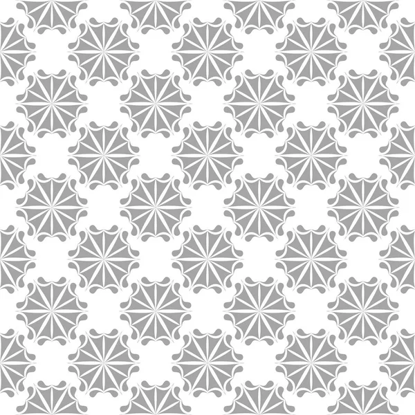 Jasny Szary Ornament Kwiatowy Białym Tle Jednolity Wzór Włókienniczych Tapety — Wektor stockowy