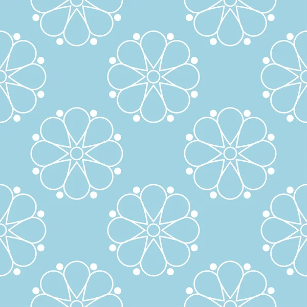 Mavi ve beyaz çiçek süsleme. Tekstil ve duvar kağıtları için seamless modeli
