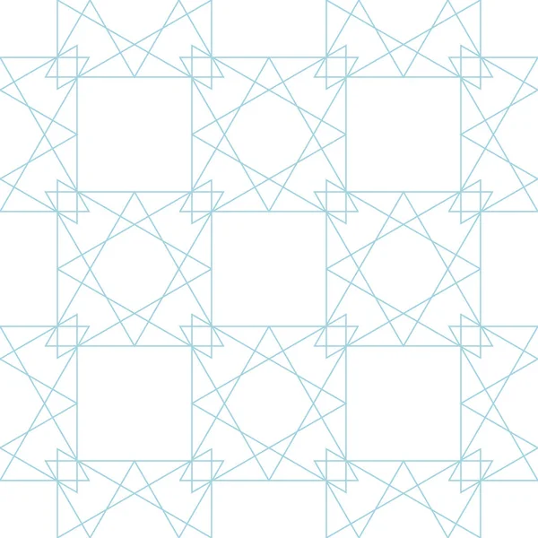 Geometrik süsleme. Beyaz ve mavi seamless modeli