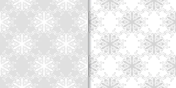 Çiçek arka ışık gri kümesi. Tekstil ve duvar kağıtları için dikişsiz desen