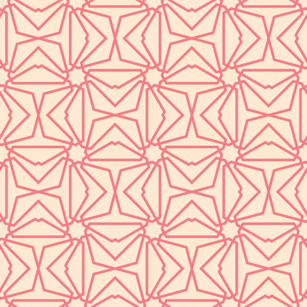 Roșu Bej Ornament Geometric Model Fără Sudură Pentru Web Textile — Vector de stoc