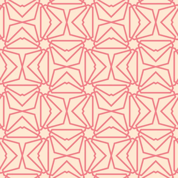 Rotes Und Beiges Geometrisches Ornament Nahtloses Muster Für Web Textilien — Stockvektor