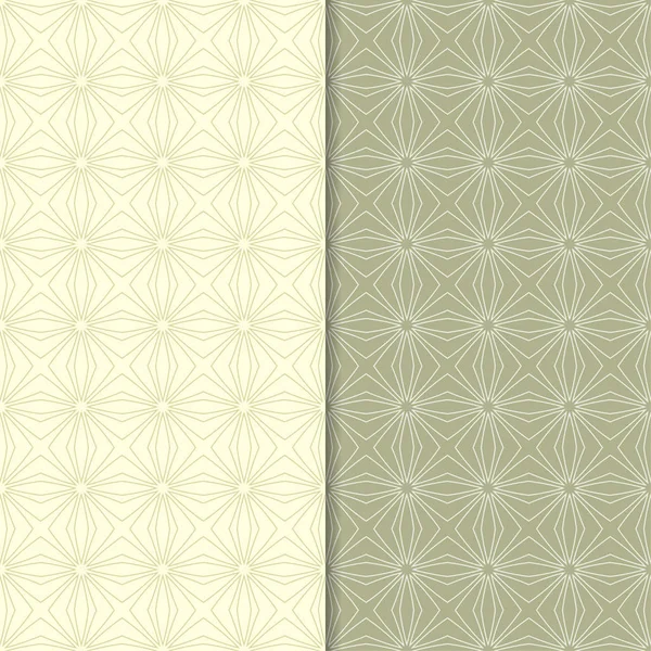 Zeytin yeşili geometrik süsler. Web, Tekstil ve duvar kağıtları için dikişsiz desen seti