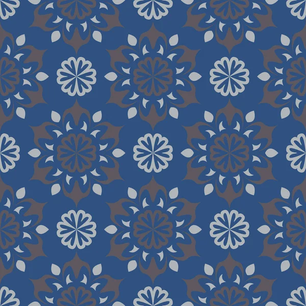 Sorunsuz çiçek desenli. Koyu mavi arka plan duvar kağıtları, Tekstil ve kumaş için çiçek tasarımları ile