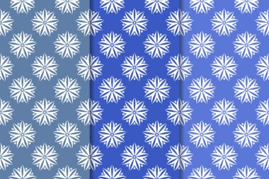 Çiçek süsler kümesi. Mavi dikey Dikişsiz desen. Duvar kağıdı arka plan