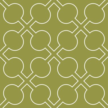 Zeytin yeşili ve beyaz geometrik süsleme. Web, Tekstil ve duvar kağıtları için seamless modeli