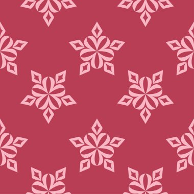 Kırmızı çiçek süsleme. Tekstil ve duvar kağıtları için seamless modeli