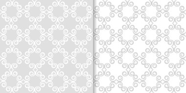 Işık gri çiçek arka planlar. Tekstil ve duvar kağıtları için dikişsiz desen seti