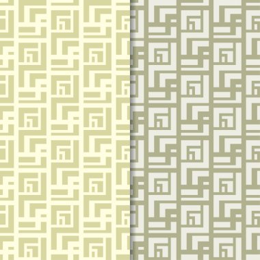 Geometrik süsler kümesi. Zeytin yeşili Dikişsiz desen web, Tekstil ve duvar kağıtları için