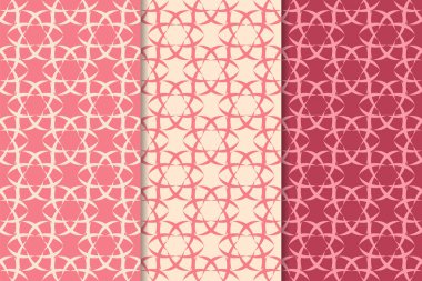 Kiraz kırmızı çiçekli süsler. Dikey Dikişsiz desen seti. Duvar kağıdı arka plan