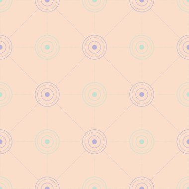 Kesintisiz geometrik bej arka plan mavi ve mor desenli. Duvar kağıtları, Tekstil ve kumaş için