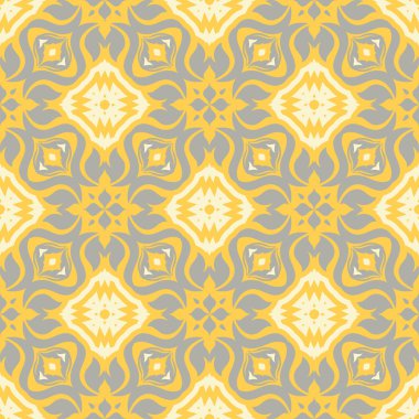 Sorunsuz çiçek desenli. Parlak sarı arka plan duvar kağıtları, Tekstil ve kumaş için çiçek tasarımları ile