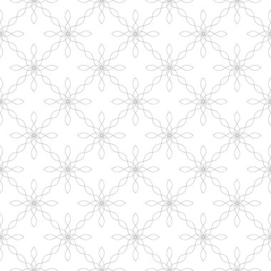 Beyaz arka planda gri geometrik süsleme. Web, Tekstil ve duvar kağıtları için seamless modeli