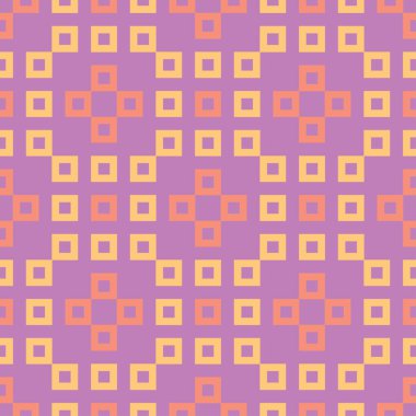 Geometrik sorunsuz arka plan. Bright öğeleri için duvar kağıtları, Tekstil ve kumaş mor arka plan üzerinde renkli