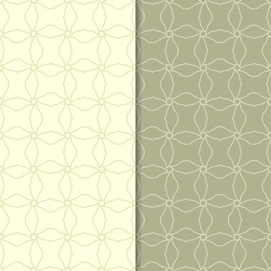 Zeytin yeşili kesintisiz geometrik desenler web, Tekstil ve duvar kağıtları için ayarla