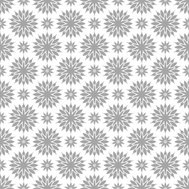 Işık gri çiçek süs tasarım beyaz. Tekstil ve duvar kağıtları için seamless modeli