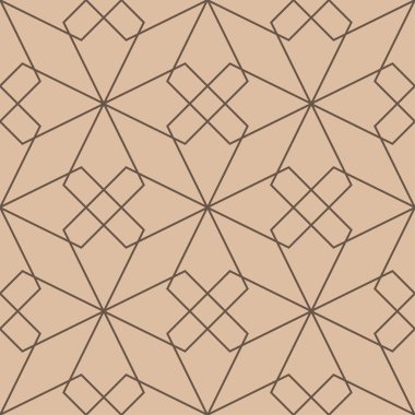 Kahverengi geometrik süsleme. Web, Tekstil ve duvar kağıtları için seamless modeli