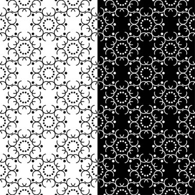 Siyah ve beyaz geometrik Dikişsiz desen web, Tekstil ve duvar kağıtları için