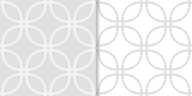 Açık gri geometrik yazdırır. Web, Tekstil ve duvar kağıtları için dikişsiz desen seti