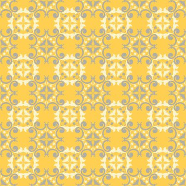 Sorunsuz çiçek desenli. Parlak sarı arka plan duvar kağıtları, Tekstil ve kumaş için çiçek tasarımları ile