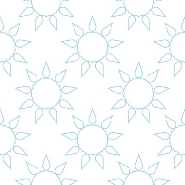 Beyaz ve mavi geometrik süsleme. Web, Tekstil ve duvar kağıtları için seamless modeli