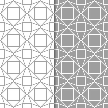 Web, Tekstil ve duvar kağıtları için dikişsiz desen gri ve beyaz geometrik dizi