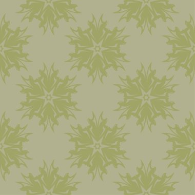 Zeytin yeşili çiçek süs tasarım. Tekstil ve duvar kağıtları için seamless modeli