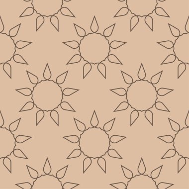 Bej ve kahverengi geometrik süsleme. Web, Tekstil ve duvar kağıtları için seamless modeli