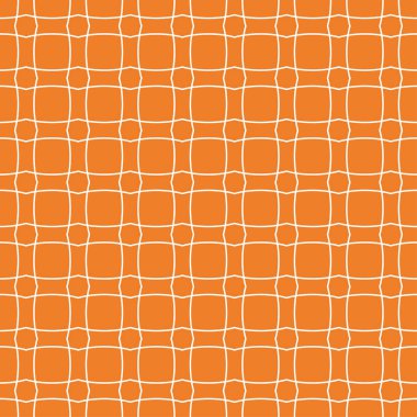 Geometrik süsleme. Turuncu ve beyaz seamless modeli web, Tekstil ve duvar kağıtları için