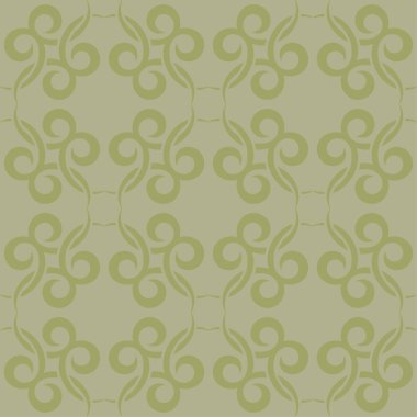 Zeytin yeşili çiçek süsleme. Tekstil ve duvar kağıtları için seamless modeli