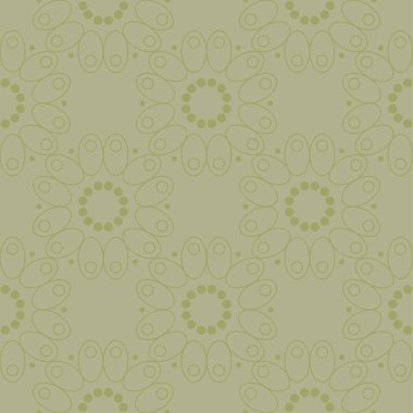 Zeytin yeşili çiçek süs tasarım. Tekstil ve duvar kağıtları için seamless modeli
