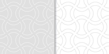 Web, Tekstil ve duvar kağıtları için dikişsiz desen ışık gri geometrik dizi