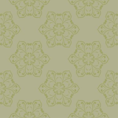 Zeytin yeşili çiçek süs tasarım. Tekstil ve duvar kağıtları için seamless modeli