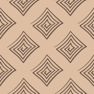 Kahverengi geometrik süsleme. Web, Tekstil ve duvar kağıtları için seamless modeli