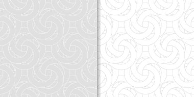 Işık gri geometrik süsler. Web, Tekstil ve duvar kağıtları için dikişsiz desen seti