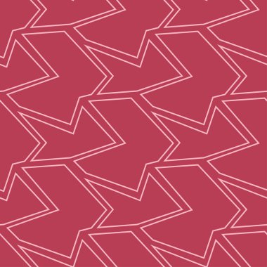Kırmızı ve soluk pembe geometrik süsleme. Web, Tekstil ve duvar kağıtları için seamless modeli