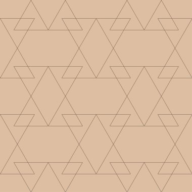 Bej ve kahverengi geometrik yazdırın. Seamless modeli